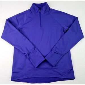 Athleta Women's 1/4 Zip Running Pullover  With Thumb Holes Purple Size Small